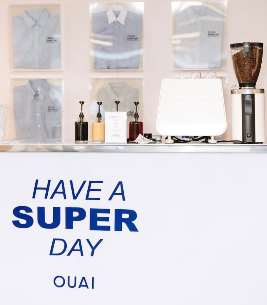 OUAI — Custom menu & branded cups